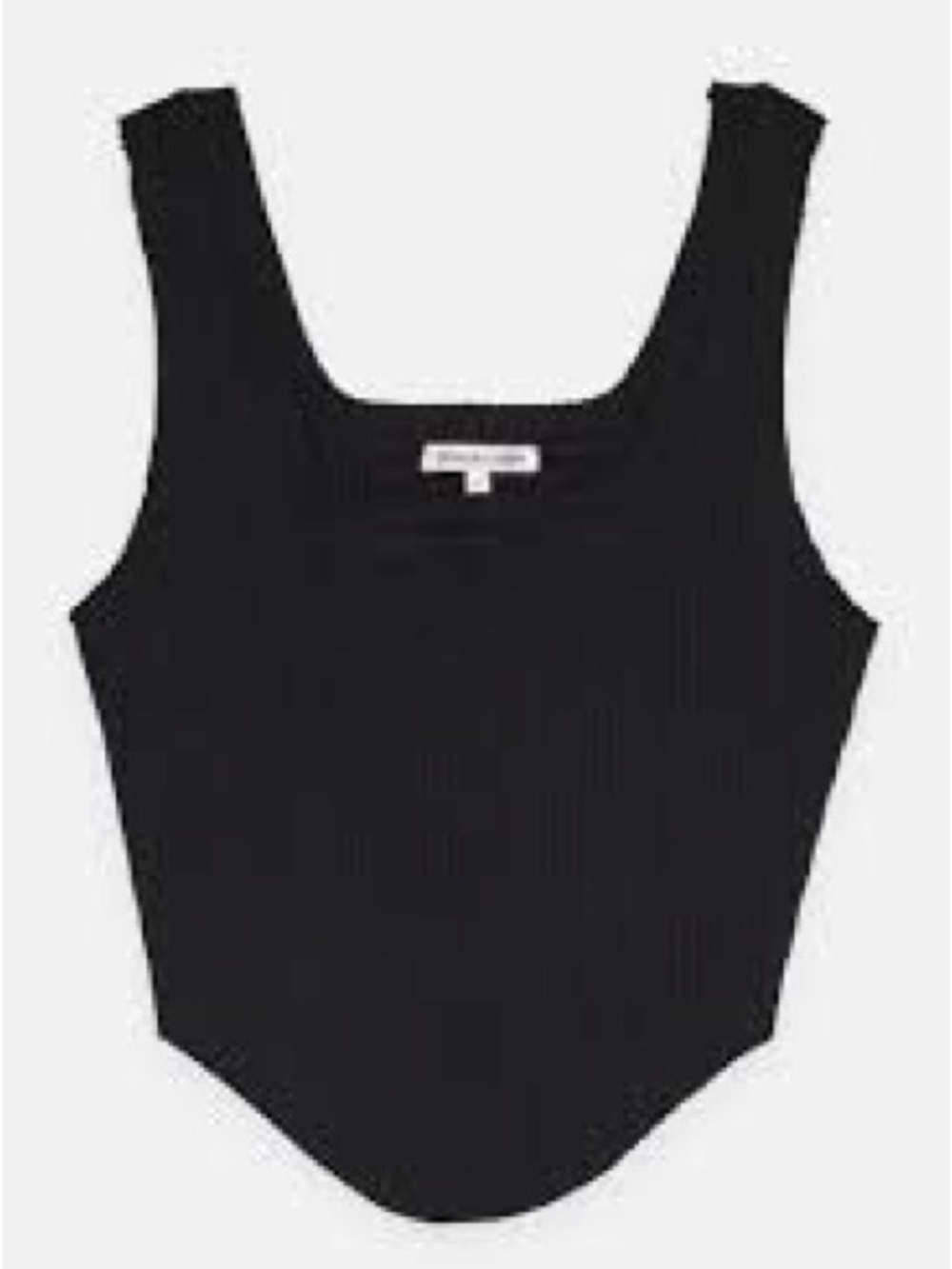 Cotton Citizen Black Ribbed Square Neck Tank